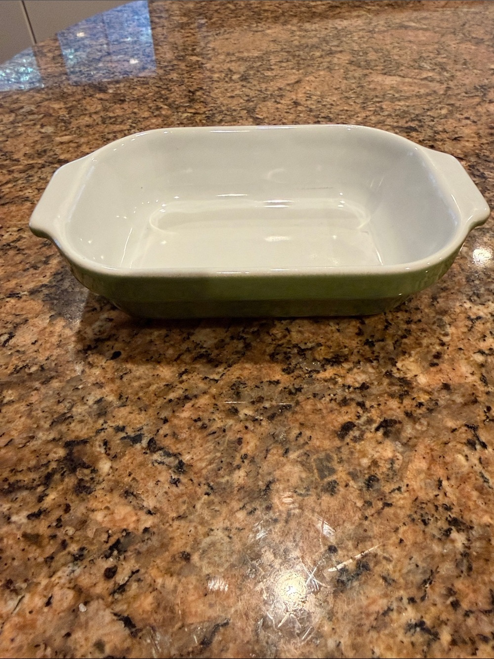 Emile Henry made in France Green Rectangular Baker Casserole Ovenware dish *note
